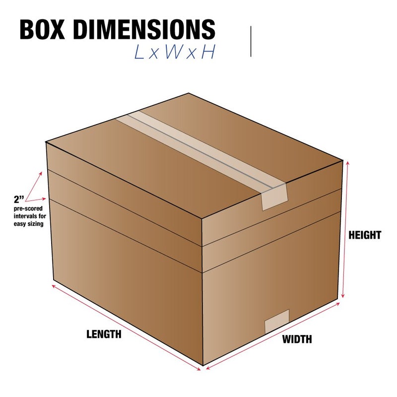 Tape Logic Shipping Boxes Multi-Depth 4""L x 4""W x 4""H, 25-Pack | Corrugated Cardboard Box for Packing, Moving and Storage - Image 2